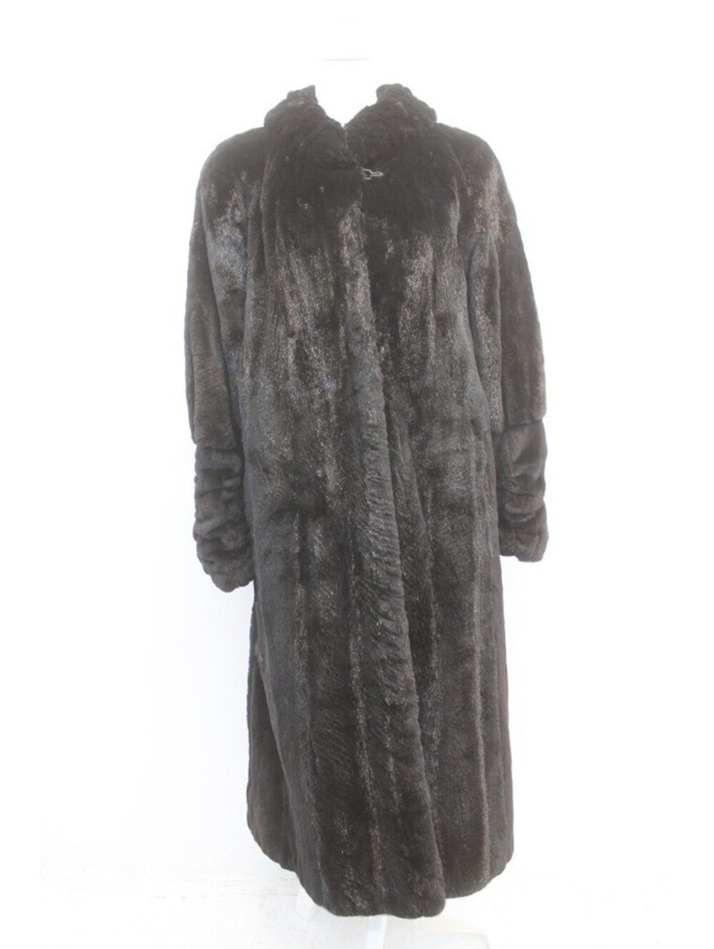 SCRAP ITEM: SHEARED DARK RANCH MINK FUR COAT JACKET WOMEN WOMAN SIZE N/A